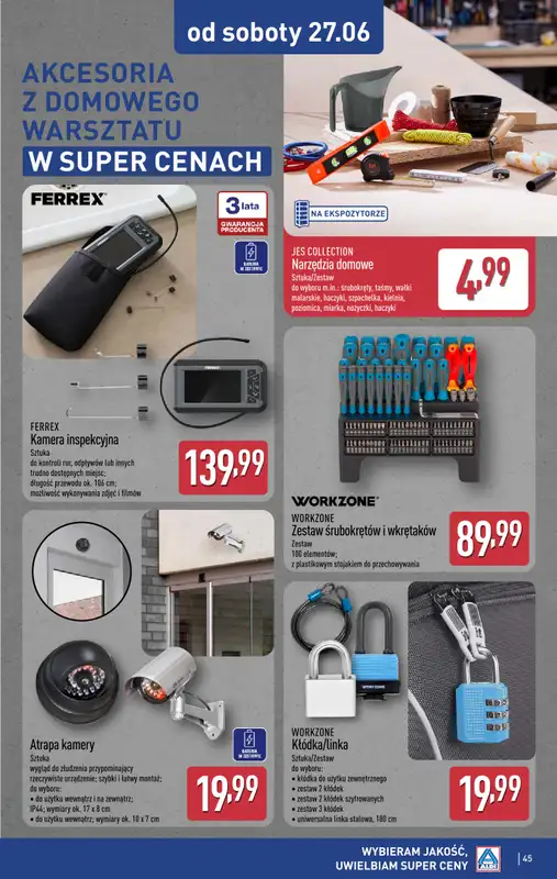 Aldi - gazetka promocyjna Pełny katalog! od poniedziałku 22.06 do niedzieli 28.06 - strona 45