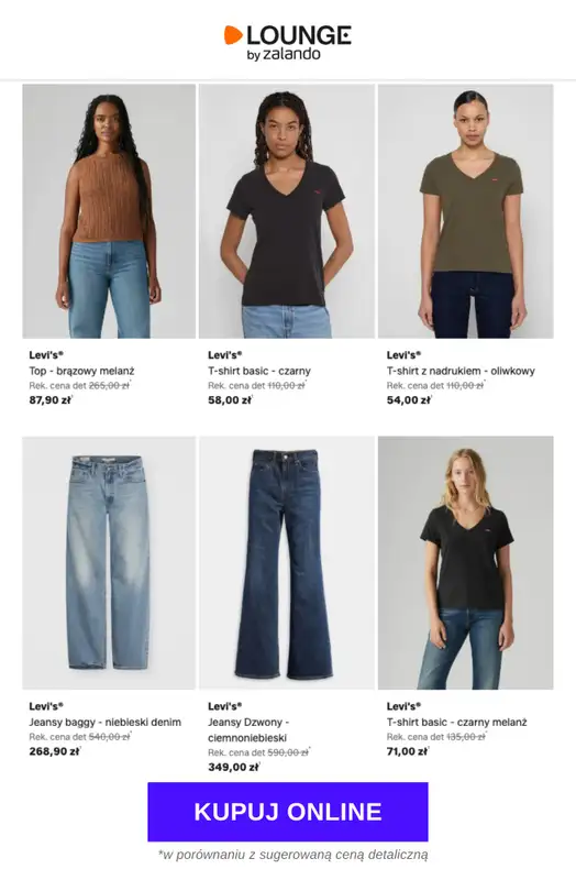 Lounge by Zalando - gazetka promocyjna Do -75%  Levi's® - Kobiety od piątku 19.06 do poniedziałku 22.06 - strona 6