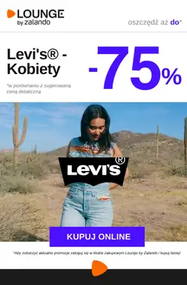 Lounge by Zalando - gazetka promocyjna Do -75%  Levi's® - Kobiety od piątku 19.06 do poniedziałku 22.06