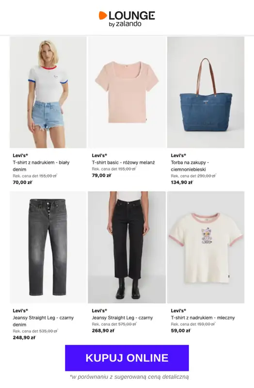 Lounge by Zalando - gazetka promocyjna Do -75%  Levi's® - Kobiety od piątku 19.06 do poniedziałku 22.06 - strona 8