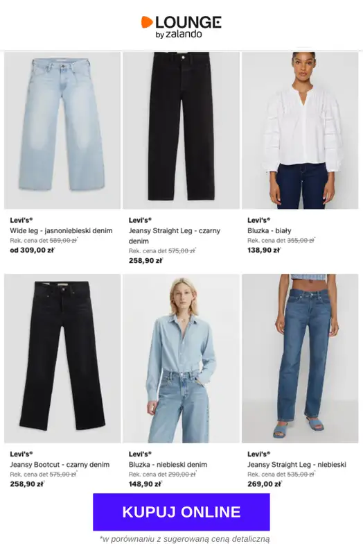 Lounge by Zalando - gazetka promocyjna Do -75%  Levi's® - Kobiety od piątku 19.06 do poniedziałku 22.06 - strona 7