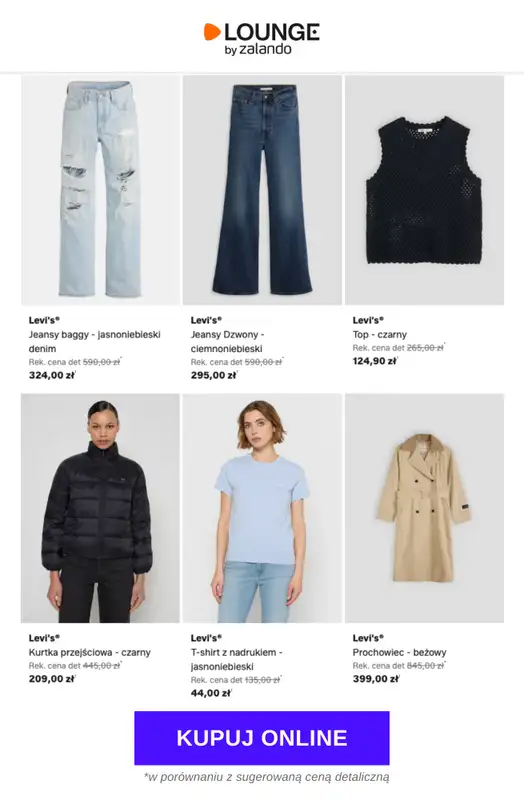 Lounge by Zalando - gazetka promocyjna Do -75%  Levi's® - Kobiety od piątku 19.06 do poniedziałku 22.06 - strona 10