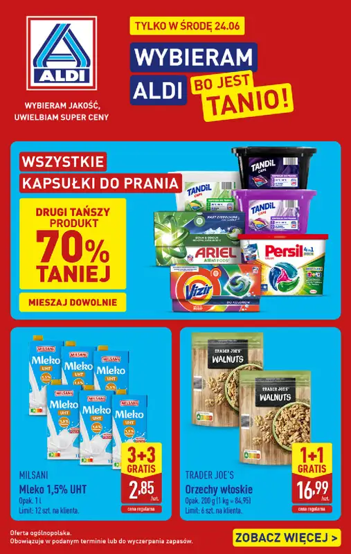 Aldi - gazetka promocyjna Najlepsze oferty na środę w Aldi!  