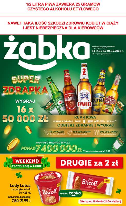 Żabka - gazetka promocyjna Gazetka od środy 17.06 do wtorku 30.06