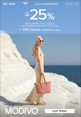 BEST SALE - gazetka promocyjna Modivo | Do -25% rabatu na wybrane produkty od piątku 19.06 do poniedziałku 22.06