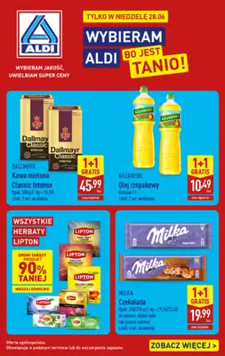 Aldi - gazetka promocyjna Najlepsze oferty na niedzielę w Aldi! od niedzieli 28.06 do niedzieli 28.06