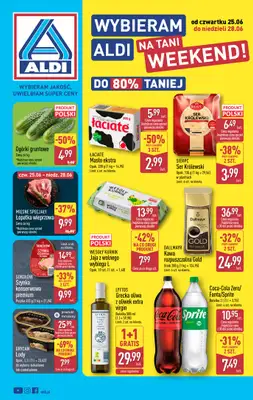 Aldi - gazetka promocyjna Weekend super cen w Aldi! od czwartku 25.06 do niedzieli 28.06