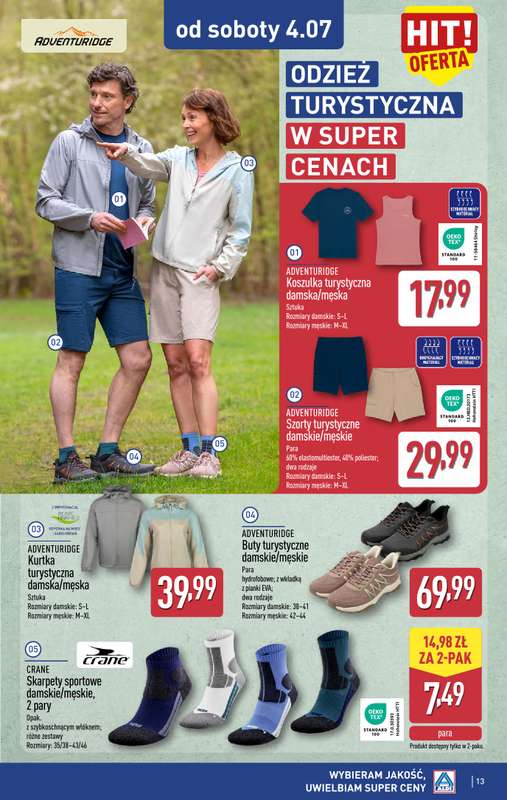 Aldi - gazetka promocyjna Aldi ma to coś! od środy 01.07 do soboty 04.07 - strona 13