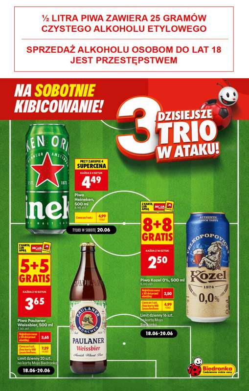 Biedronka - gazetka promocyjna Sobotnie kibicowanie od piątku 19.06 do soboty 20.06 - strona 2