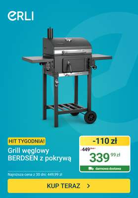 ERLI - gazetka promocyjna Hit tygodnia - Grill węglowy od poniedziałku 22.06 do niedzieli 28.06