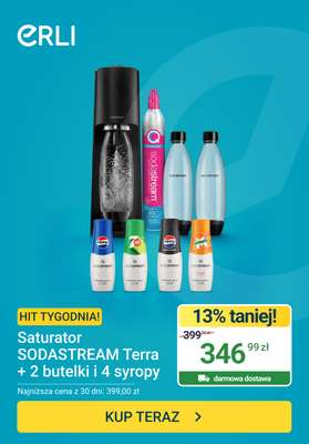 ERLI - gazetka promocyjna Hit tygodnia - Saturator Sodastream od środy 24.06 do niedzieli 28.06