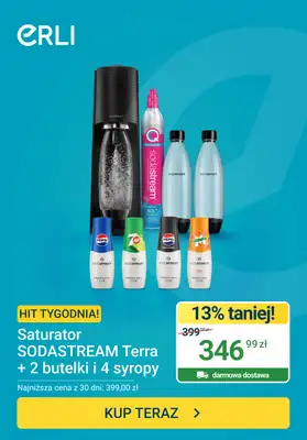 ERLI - gazetka promocyjna Hit tygodnia - Saturator Sodastream od środy 24.06 do niedzieli 28.06