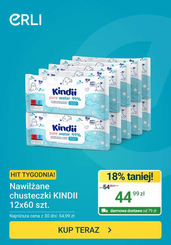 ERLI - gazetka promocyjna Hit tygodnia - Nawilżane chusteczki od środy 24.06 do niedzieli 28.06