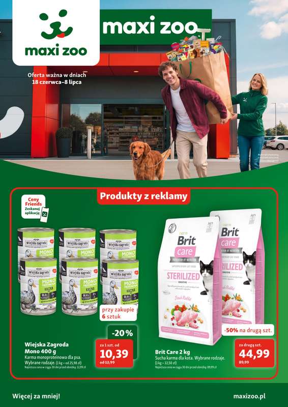 MAXI ZOO - gazetka promocyjna Gazetka  do środy 08.07