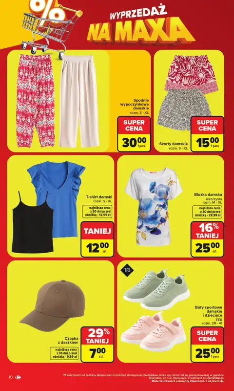 Carrefour - gazetka promocyjna Gazetka Wyprzedaż na MAXA od poniedziałku 22.06 do soboty 04.07 - strona 10