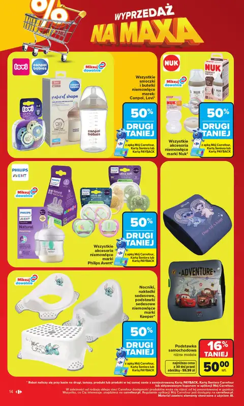 Carrefour - gazetka promocyjna Gazetka Wyprzedaż na MAXA od poniedziałku 22.06 do soboty 04.07 - strona 14