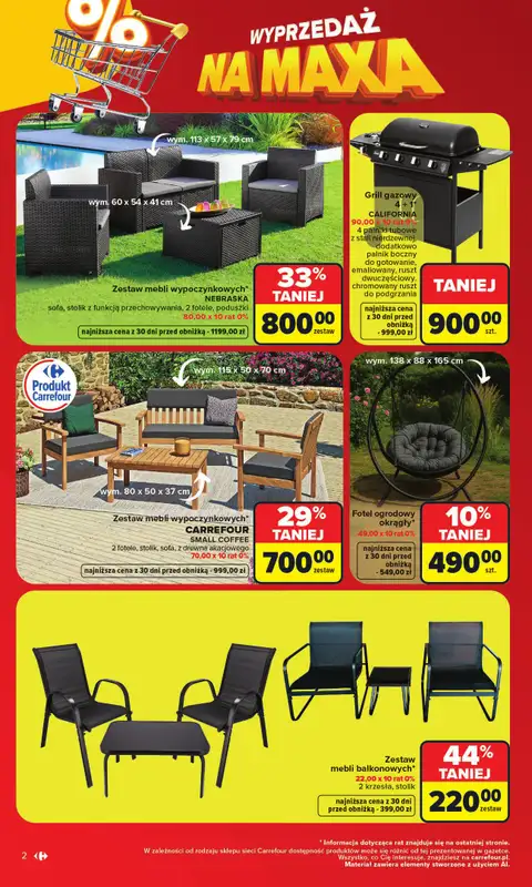 Carrefour - gazetka promocyjna Gazetka Wyprzedaż na MAXA od poniedziałku 22.06 do soboty 04.07 - strona 2
