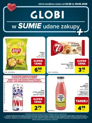 Globi - gazetka promocyjna Gazetka Globi od wtorku 23.06 do poniedziałku 29.06