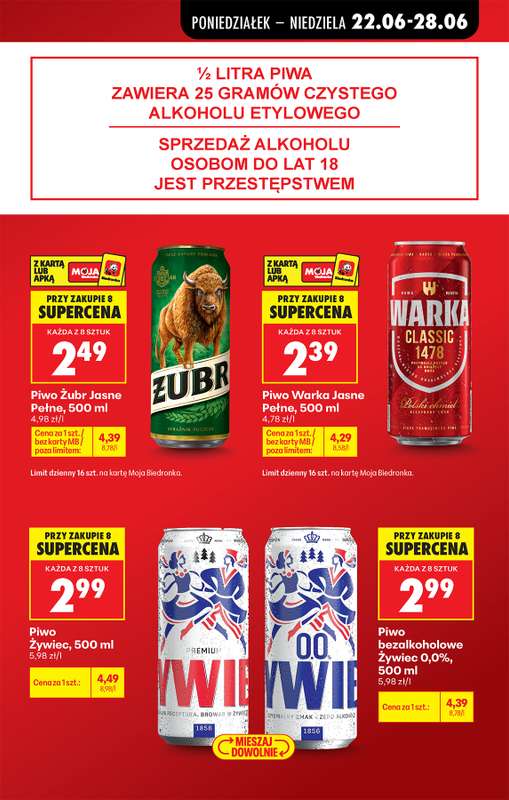 Biedronka - gazetka promocyjna Od poniedziałku, Z ladą tradycyjną od poniedziałku 22.06 do niedzieli 28.06 - strona 17