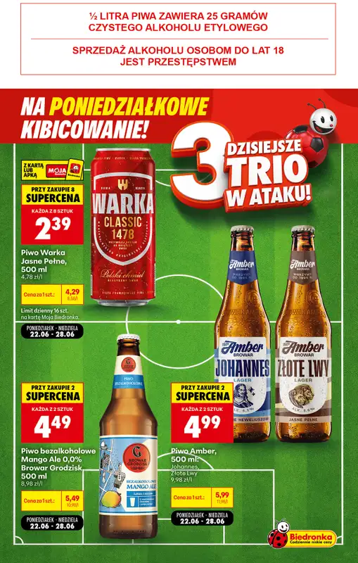 Biedronka - gazetka promocyjna Poniedziałkowe kibicowanie   - strona 2