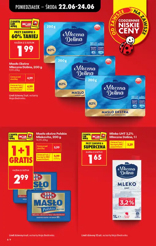 Biedronka - gazetka promocyjna Od poniedziałku, Z ladą tradycyjną od poniedziałku 22.06 do niedzieli 28.06 - strona 8
