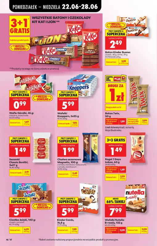 Biedronka - gazetka promocyjna Od poniedziałku, Z ladą tradycyjną od poniedziałku 22.06 do niedzieli 28.06 - strona 66