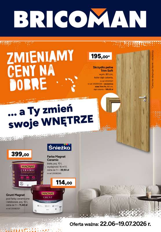 Bricoman - gazetka promocyjna Gazetka od poniedziałku 22.06 do niedzieli 19.07