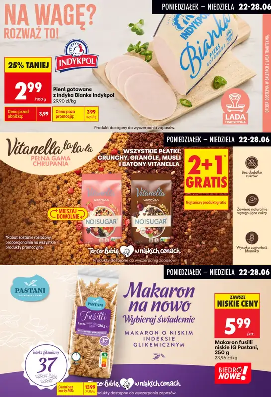 Biedronka - gazetka promocyjna Biedronkowe oszczędności od poniedziałku 22.06 do środy 24.06 - strona 6
