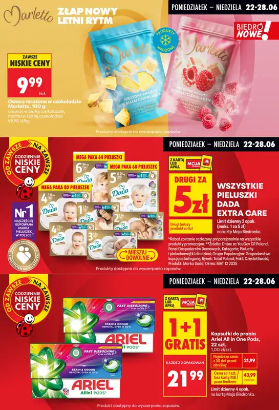 Biedronka - gazetka promocyjna Biedronkowe oszczędności od poniedziałku 22.06 do środy 24.06 - strona 9