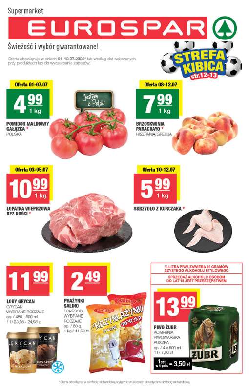 SPAR - gazetka promocyjna Gazetka Eurospar od środy 01.07 do niedzieli 12.07