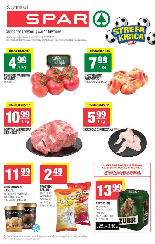 SPAR - gazetka promocyjna Gazetka Spar od środy 01.07 do niedzieli 12.07
