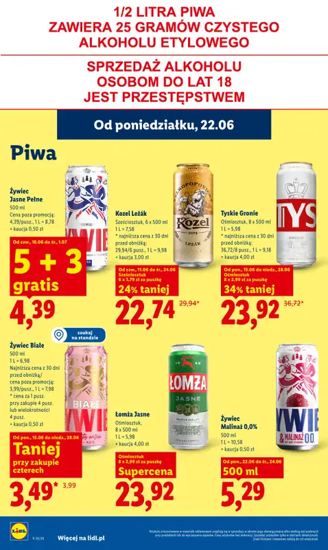 Lidl - gazetka promocyjna Oferta od poniedziałku od poniedziałku 22.06 do środy 24.06 - strona 74