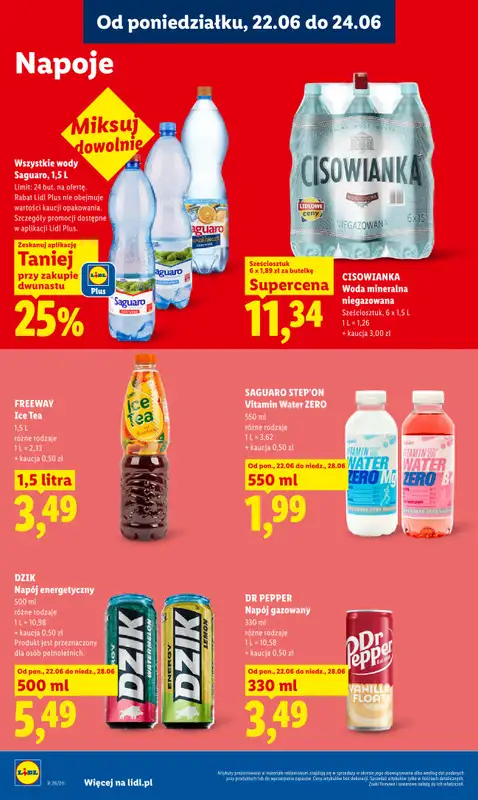Lidl - gazetka promocyjna Oferta od poniedziałku od poniedziałku 22.06 do środy 24.06 - strona 72