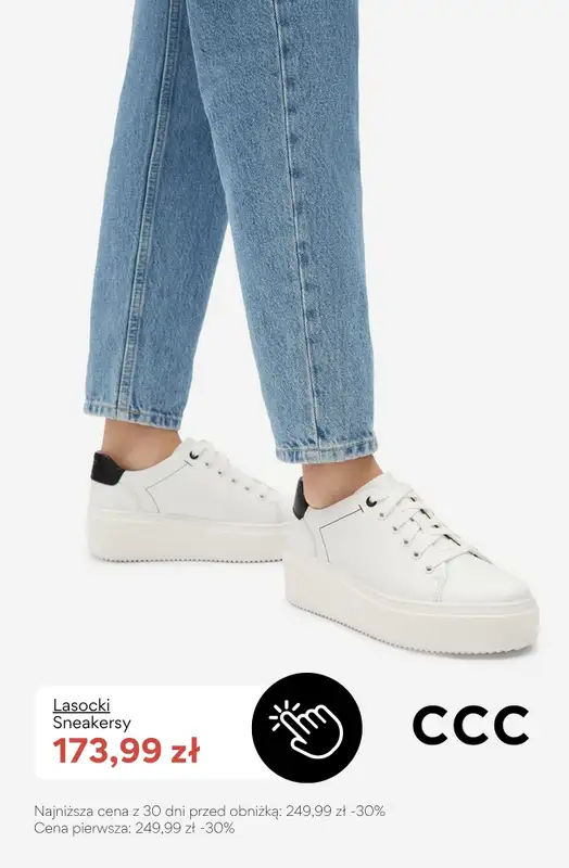 CCC - gazetka promocyjna PROMOCJE na BIAŁE SNEAKERSY damskie od poniedziałku 22.06  - strona 6