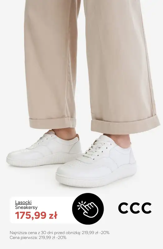 CCC - gazetka promocyjna PROMOCJE na BIAŁE SNEAKERSY damskie od poniedziałku 22.06  - strona 7