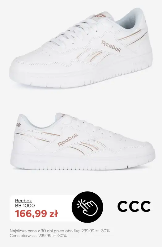 CCC - gazetka promocyjna PROMOCJE na BIAŁE SNEAKERSY damskie od poniedziałku 22.06  - strona 5