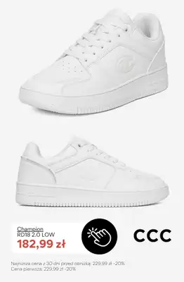 CCC - gazetka promocyjna PROMOCJE na BIAŁE SNEAKERSY damskie od poniedziałku 22.06  - strona 9