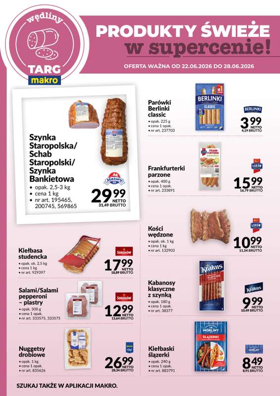 Makro - gazetka promocyjna Targ MAKRO - oferta świeża w super cenach! od poniedziałku 22.06 do niedzieli 28.06 - strona 3