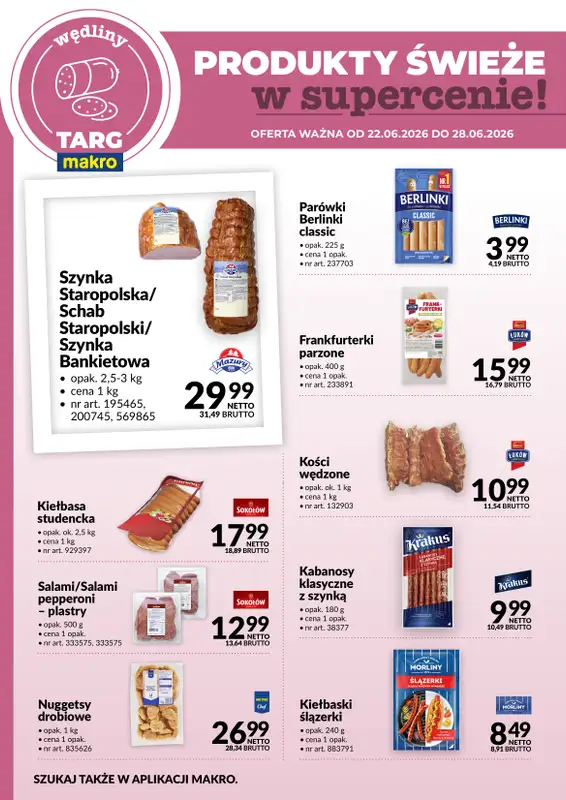 Makro - gazetka promocyjna Targ MAKRO - oferta świeża w super cenach! od poniedziałku 22.06 do niedzieli 28.06 - strona 3