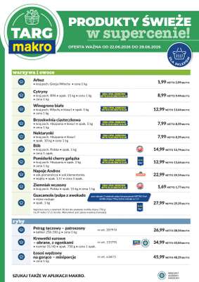 Makro - gazetka promocyjna Targ MAKRO - oferta świeża w super cenach! od poniedziałku 22.06 do niedzieli 28.06 - strona 6