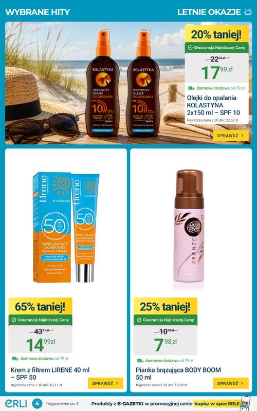 ERLI - gazetka promocyjna Letnie okazje Erli! od poniedziałku 22.06 do niedzieli 28.06 - strona 4