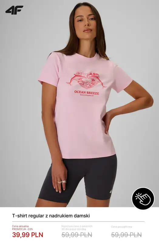 4F - gazetka promocyjna Damskie T-shirty od 39,99 zł od poniedziałku 22.06  - strona 9