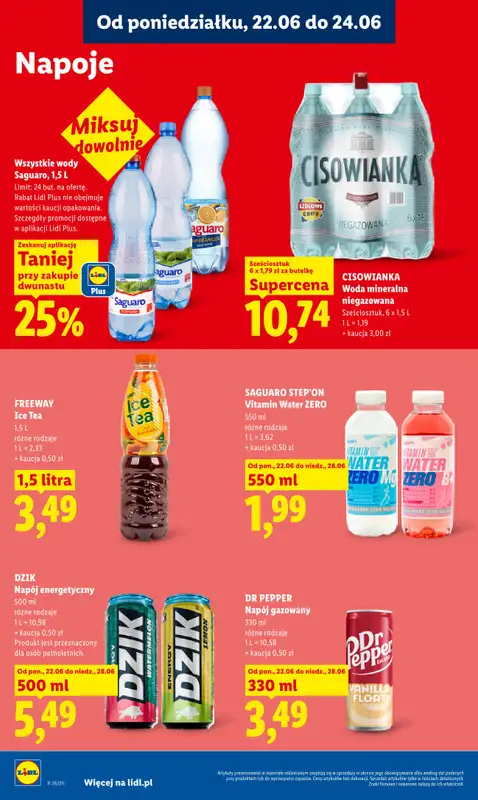 Lidl - gazetka promocyjna Oferta od poniedziałku od poniedziałku 22.06 do środy 24.06 - strona 72