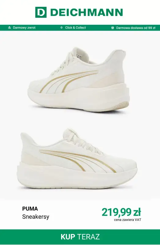 Deichmann - gazetka promocyjna Białe sneakersy damskie od poniedziałku 22.06  - strona 8