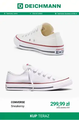 Deichmann - gazetka promocyjna Białe sneakersy damskie od poniedziałku 22.06  - strona 9