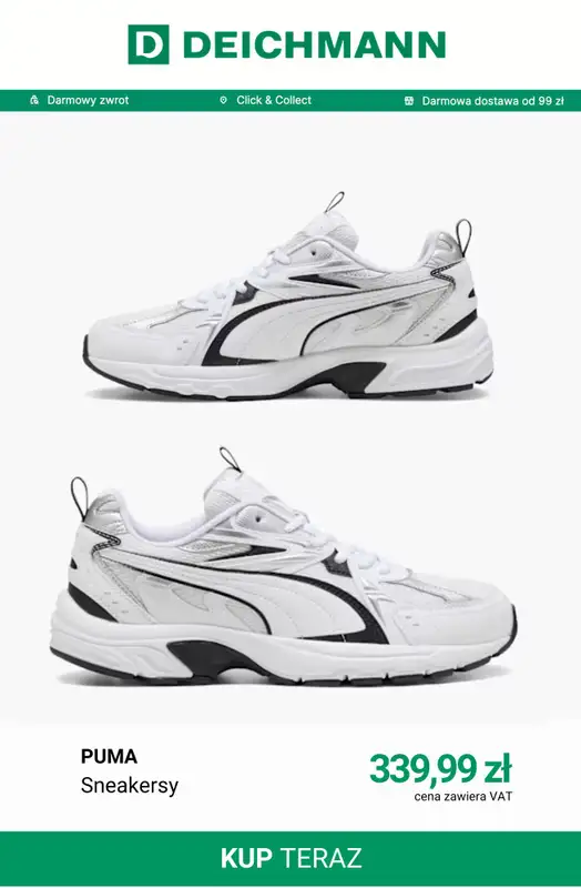 Deichmann - gazetka promocyjna Białe sneakersy damskie od poniedziałku 22.06  - strona 3