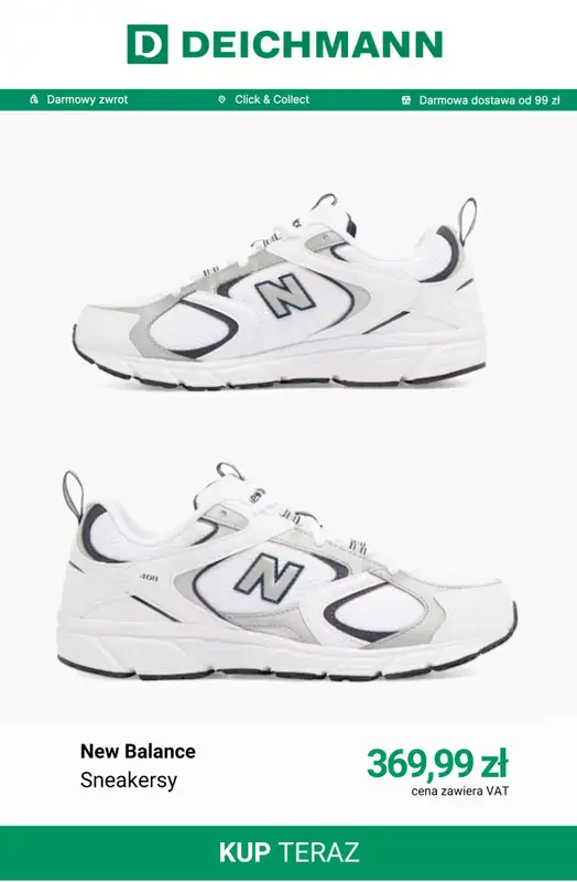 Deichmann - gazetka promocyjna Białe sneakersy damskie od poniedziałku 22.06  - strona 7