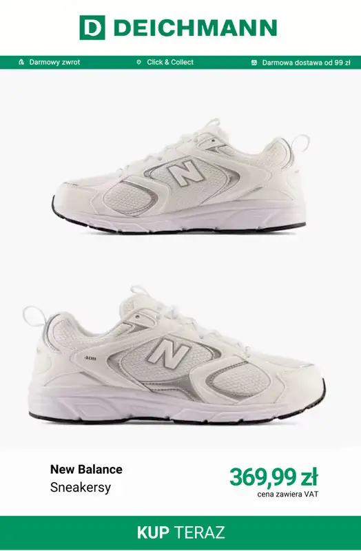 Deichmann - gazetka promocyjna Białe sneakersy damskie od poniedziałku 22.06  - strona 4
