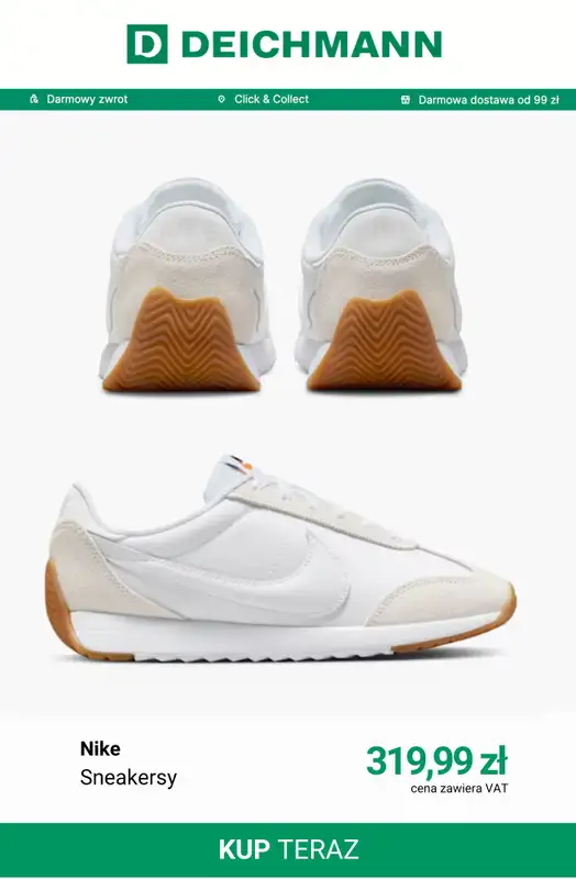 Deichmann - gazetka promocyjna Białe sneakersy damskie od poniedziałku 22.06  - strona 5