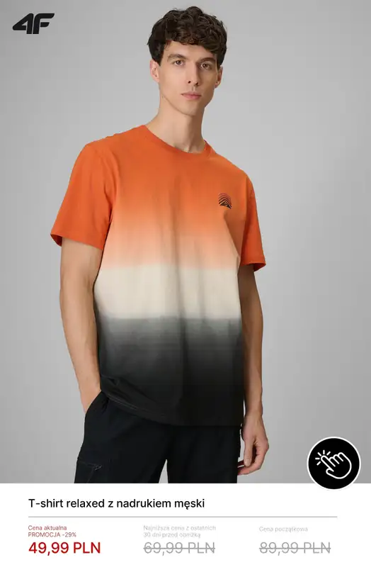 4F - gazetka promocyjna Męskie T-shirty od 39,99 zł od poniedziałku 22.06  - strona 9
